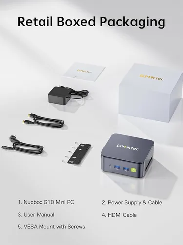 Vista 9 de GMKtec Mini PC G10 AMD Ryzen 5 3500U (4C/8T Max 3.7GHz) 16GB DDR4 256GB SSD