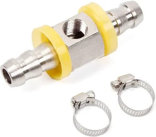 Vista 10 de BARTOO 1/2 "línea de combustible presión de combustible con púas bloqueo T adaptador incluye abrazaderas