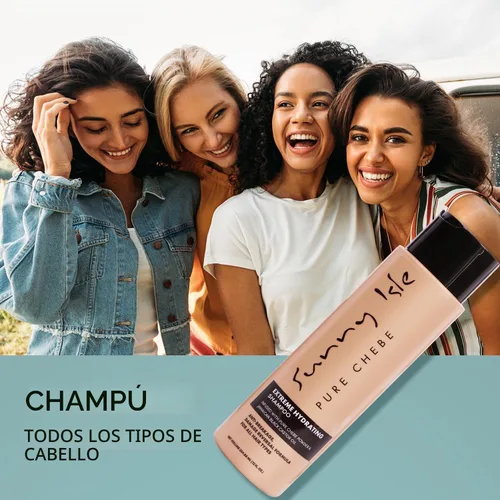 Vista 2 de Sunny Isle Pure Chebe Extreme Champú Hidratante 12oz, Anti-Breakage