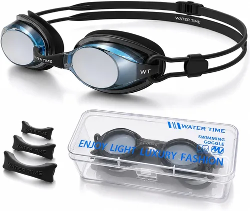 Vista 13 de Gafas de natación unisex Swipe para hombres y mujeres, antivaho, tecnología UV, correa doble, sin fugas, gafas de natación