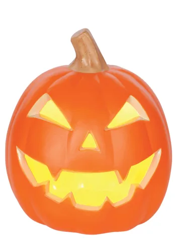 Vista 4 de Decoración de Calabaza Jack O' Lantern de 9 Pulgadas con Luz Multicolor