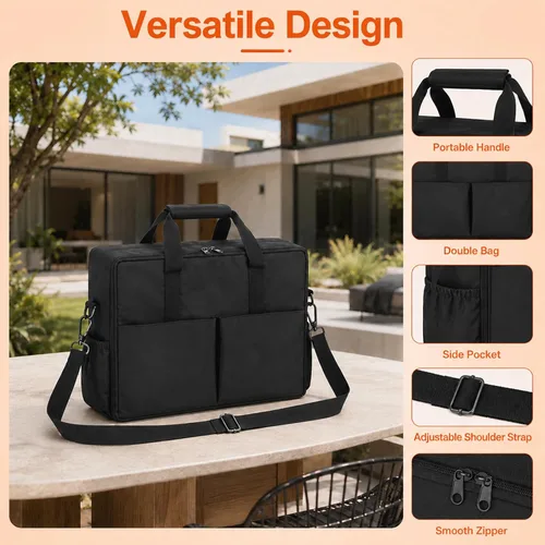 Vista 3 de Griddle Carry Bag for Blackstone Adventure Ready 14"Propane Camping Griddle For Blackstone 2-Burner Camping Griddle 2363 2250 2246 2364, Portable