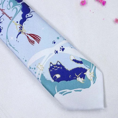 Vista 3 de Genshin Impact Neckwear Corbatas Anime Cosplay corbata JK Ropa Hombres Mujeres Accesorios Accesorios Accesorios