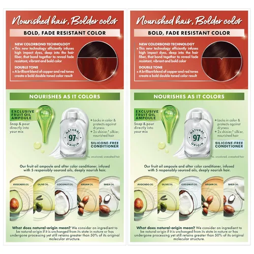 Vista 8 de Garnier Nutrisse Ultra Color - Tinte para el cabello, tinte permanente para el cabello hasta 8 semanas de resultados audaces, vibrantes y RC1 Cobre