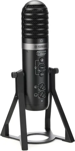 Vista 15 de Yamaha AG03MK2 Mezclador de bucle de transmisión en vivo negro de 6 canales/interfaz USB con Steinberg Software Suite