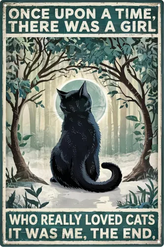 Vista 12 de Cartel divertido de gato negro en metal para decoración de baño, letreros de lata para baño, letreros de pared, decoración divertida para inodoro