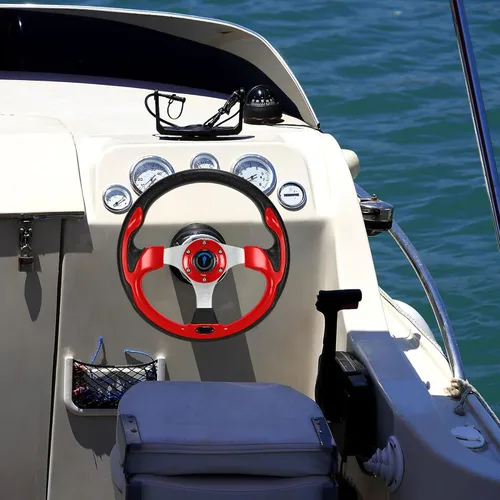 Vista 9 de Volante universal de carrito de golf para Club Car, EZGO, Yamaha, Star Car y otras marcas de carritos de golf y barcos. El adaptador se vende por
