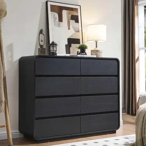 Vista 19 de Standifurno Cómoda de 29.5'' de Ancho para Clóset, Cajones Negros con Diseño Curvo, Cajonera con 5 Cajones, Cajón Vertical con Amplio