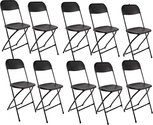 Vista 25 de BTEXPERT Silla Plegable de Plástico Blanco con Marco de Acero, Silla Comercial de Alta Capacidad para Eventos, Ligera, Set para Oficina, Boda