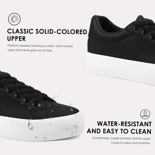 Vista 2 de JABASIC Zapatos deportivos de plataforma con cordones y estampado floral para mujer