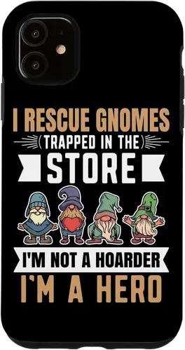 Vista 8 de Garden Lover I Rescue Gnomes Not A Hoarder A Hero Gardener Case for iPhone 17