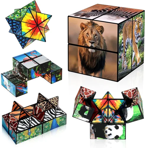 Vista 10 de Star Cube - Juego de cubos mágicos, cubo Yoshimoto 2 en 1 para niños y adultos, juguete para niños y niñas de 8 a 12 años