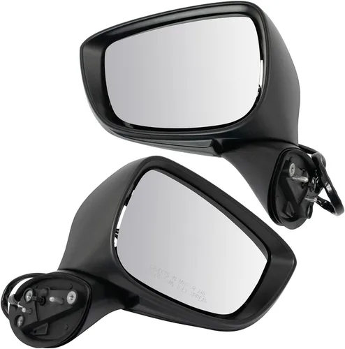Vista 86 de TRQ Conjunto de 2 piezas de espejo lateral para conductor y pasajero, ajuste eléctrico, sin calefacción, sin memoria, color negro, compatible