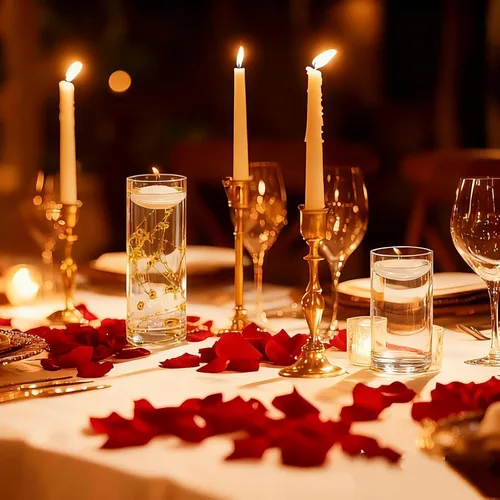 Vista 2 de UDU Juego de 12 jarrones de vidrio para centros de mesa con 24 velas flotantes blancas, 80000 llenadores de jarrones, 6 cuerdas de perlas, fiesta