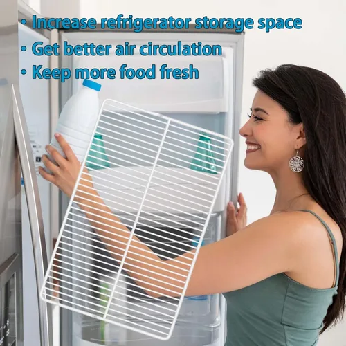 Vista 6 de Estante de alambre mejorado para refrigerador de 25.5 x 16.5 pulgadas para Frigidaire Kenmore reemplaza 240360908, AP5805565, 240360905, 240360901