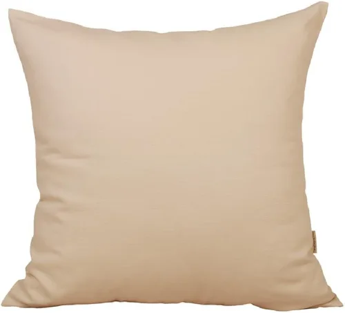 Vista 7 de Lujosa funda de almohada de algodón egipcio, 2 piezas, patrón sólido, 400 hilos (12 x 12 pulgadas, beige)