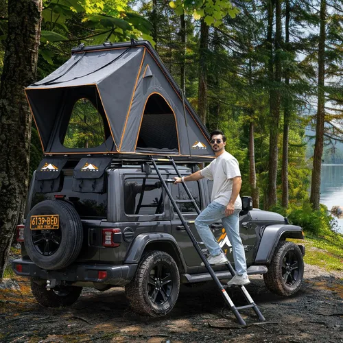 Vista 8 de Explorer Pro Rooftop Tent Hard Shell, 2-3 Person Aluminum Roof Top Tent