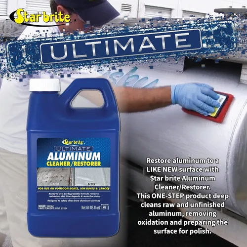 Vista 3 de STAR BRITE Limpiador y restaurador de aluminio definitivo + esmalte de aluminio