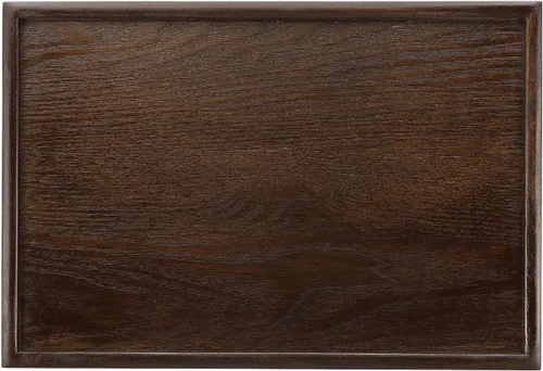 Vista 14 de Bandeja rectangular de madera para servir de madera, bandeja decorativa, 13.8 x 9.5 pulgadas, apta para decoración del hogar, cocina, mesa auxiliar