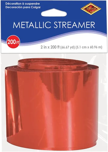 Vista 5 de Beistle Rojo 200' GLEAM 'N STREAMER, talla única (55365-R)