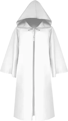Vista 5 de FRMUIC Capa medieval renacentista, túnica unisex con capucha, bata para Halloween, cosplay, capa de monje de bruja, sacerdote Capa de cosplay