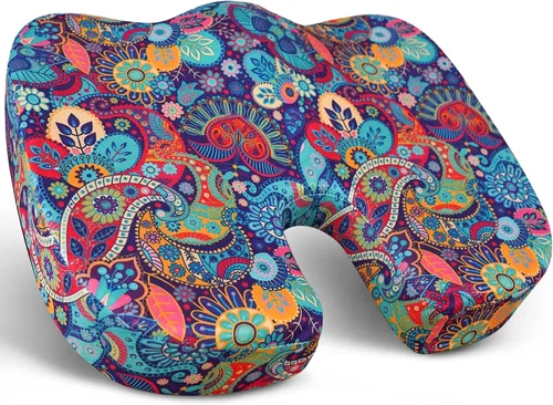 Vista 8 de Cojín para aliviar el dolor de coxis, cojín de espuma viscoelástica para alivio de presión y dolor de coxis, ciática, silla de escritorio de oficina