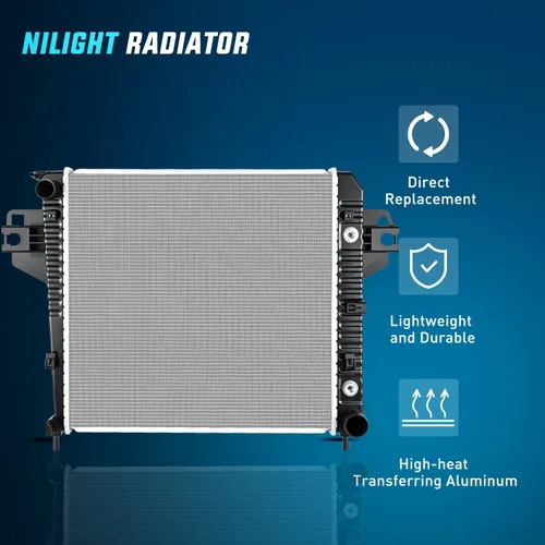 Vista 2 de Nilight Radiador para Jeep Liberty 3.7L 2002 2003 2004 2005 2006, Radiador de Refrigerante del Motor con Enfriador de Aceite, Transmisión