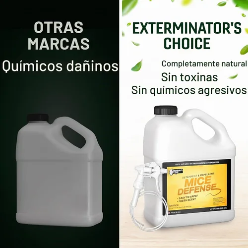 Vista 7 de Exterminators Choice - Spray de defensa para ratones, 1 galón (128 onzas líquidas), aroma a menta, uso en interiores y exteriores: césped, jardín