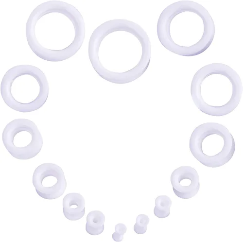 Vista 4 de WBRWP 2028pcs Ear Stretching kit Set Hollow HardSoft Silicone Plugs and Tunnels Ear Expander Gauges Stretcher Body Piercing Jewelry