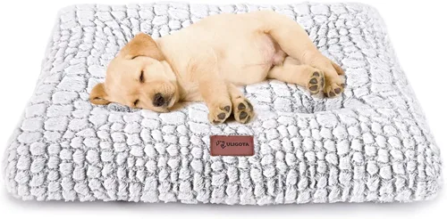 Vista 29 de Alfombrilla de cama para perro, suave y mullida, para jaula de perro, cama para perros pequeños, medianos y grandes, y gatos, lavable Marrón