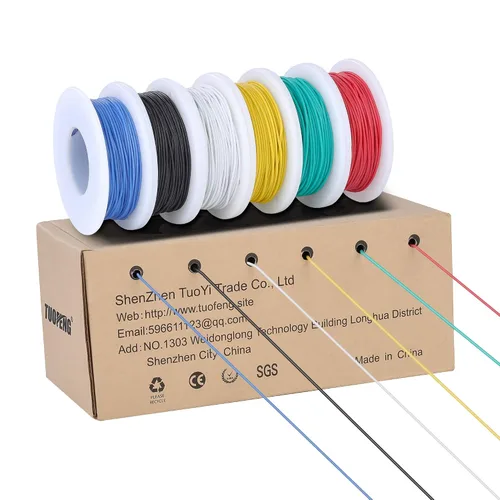 Vista 11 de TUOFENG 14AWG Cable de silicona de 13.2 pies (4m) 6 colores - Cable trenzado de cobre estañado flexible 600V resistente a altas temperaturas