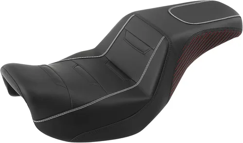 Vista 26 de C.C. RIDER Asiento para Conductor y Pasajero Asiento de Elevación Compatible con Harley Dyna Street Bob FXDB Low Rider FXDL/FXDLS Super Glide Custom