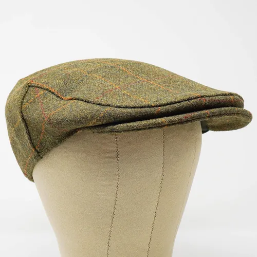 Vista 5 de Borges & Scott Gorra plana Woodsman - Totalmente impermeable - Yorkshire Tweed - Exterior 100% lana Cuadros dorados