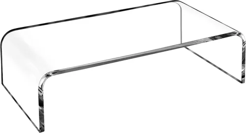Vista 2 de Mnixy AMT - Soporte elevador de monitor acrílico transparente de alta calidad para computadora portátil/PC/Multimedia para oficina en casa (mediano)