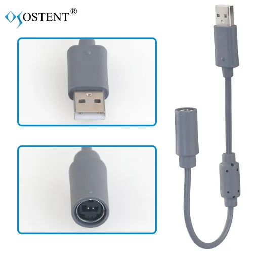 Vista 2 de OSTENT Adaptador de cable de extensión USB para controlador con cable Microsoft Xbox 360