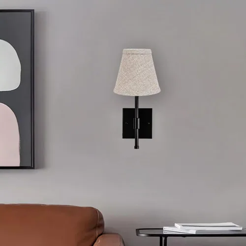 Vista 6 de TOOTOO STAR - Mini pantalla de barril marrón doble con clip, pantalla de tela de barril para candelabros de mesa, lámpara de pie de pared, repuesto