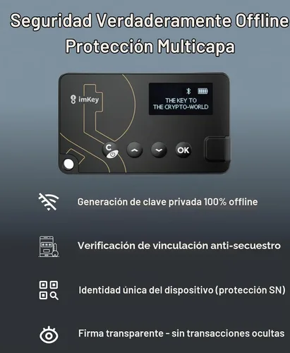 Vista 5 de imKey Pro Crypto Hardware Wallet Secure Cold Crypto Wallet con almacenamiento fuera de línea CC EAL6+ Seguro para activos digitales Bitcoin Ethereum