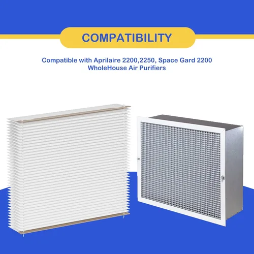 Vista 4 de Filtro de aire de repuesto 201 compatible con Aprilaire 2200 2250, purificador de aire Space Gard 2200 y Lennox PMAC-20C X0445, comparado