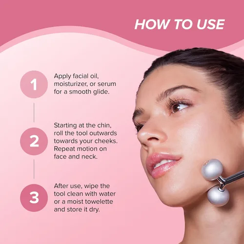 Vista 5 de Skin Gym Rodillo de belleza para escultor facial, rodillo facial para arrugas y levantamiento, herramienta de masajeador facial antienvejecimiento