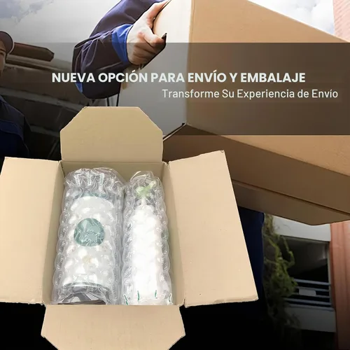 Vista 2 de Rollo de Envoltura Acolchada de Burbujas Protector Inflable para Envío de Botellas, Almohadas de Aire para Envío Burbujas de Aire de Gran