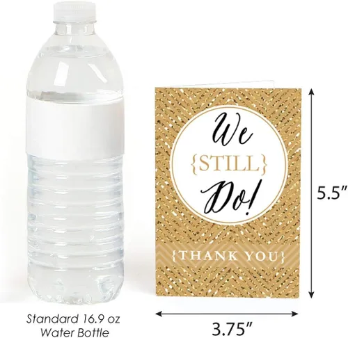 Vista 3 de Big Dot of Happiness We Still Do - 50 aniversario de boda - Tarjetas de agradecimiento (8 unidades)