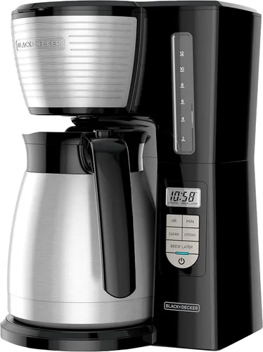 Vista 11 de BLACK+DECKER Cafetera térmica de 12 tazas, negro/plata, CM2035B