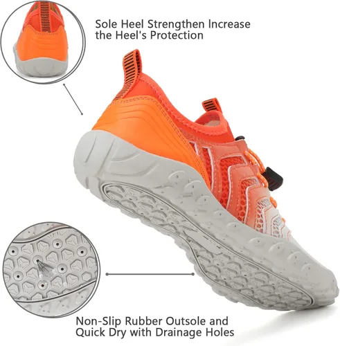 Vista 4 de WateLves - Zapatos de agua para hombres y mujeres, para natación, para la playa, la piscina, surfear, hacer yoga o aeróbics acuático, calcetines