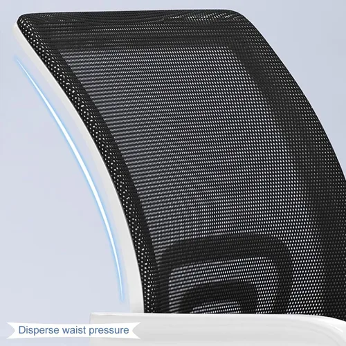 Vista 4 de Ergonomic Office Chair with Back Support, Extended Armrest Design Comfy Desk Chairs with Thickened Cushion and Stable Chassis, Comfortable Fit to