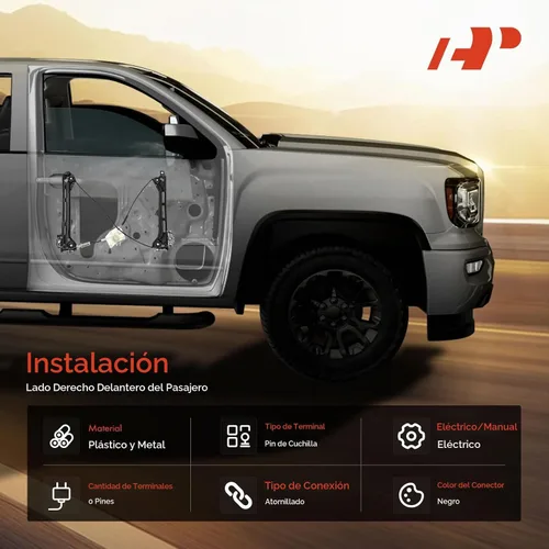 Vista 3 de A-Premium Elevalunas eléctrico Lado del pasajero delantero, sin motor