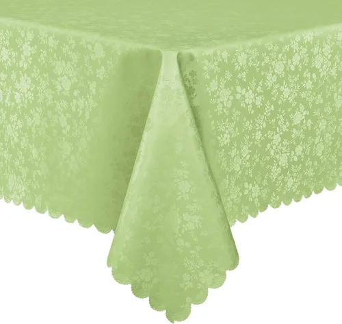 Vista 59 de Smiry Mantel cuadrado, mantel de vinilo resistente al agua, lavable, para cocina y comedor (azul bebé, 54 x 54 pulgadas)