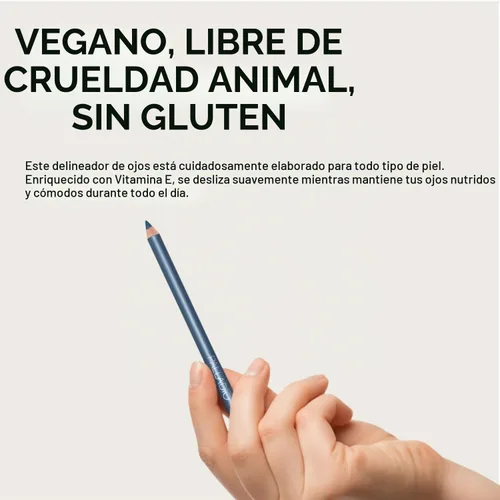 Vista 9 de Palladio Lápiz delineador de ojos de madera, forma de lápiz fina, fácil aplicación, fórmula firme pero suave, ojos perfectamente delineados Marrón