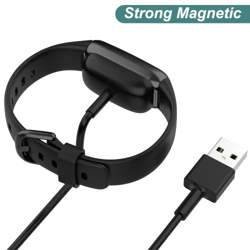 Vista 4 de Cargador para Fitbit Luxe/Charge 6/Charge 5 Fitness Tracker (3.3 pies/3.3 ft) Cable de carga de repuesto para pulsera Fitbit Charge 6/Charge 5/Luxe
