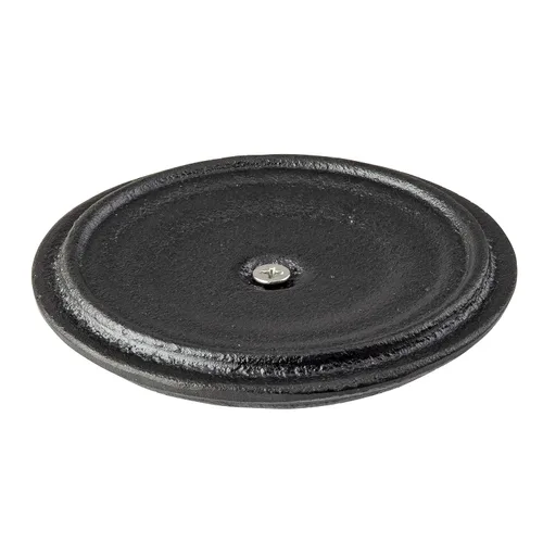 Vista 7 de TableCraft 10747 Cocotte, 8 onzas., con tapa & asas, de acero inoxidable perilla, hierro fundido, negro