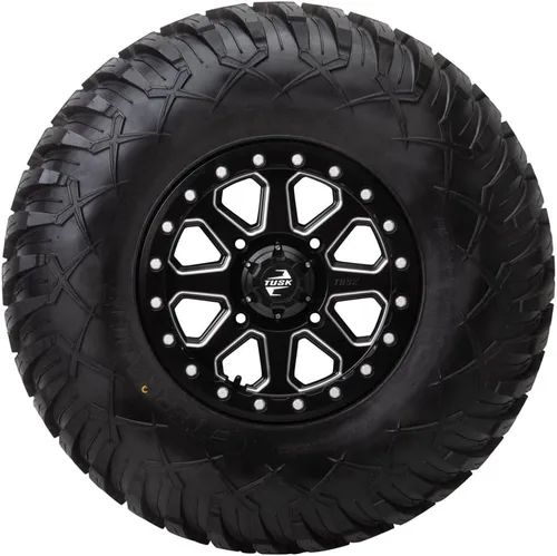 Vista 4 de (4 Pack) 4/156 Tusk Uinta Beadlock Wheel 14x7 5.0 + 2.0 Milled/Black For POLARIS DIESEL 455 4X4 1999-2002